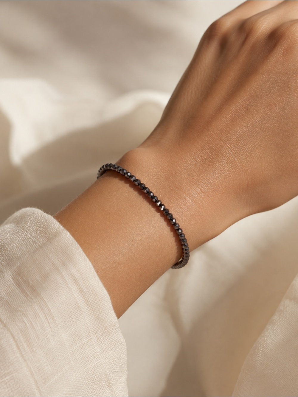 Chocolate Handblown Glass Beaded Bracelet/Anklet - Made to Order
